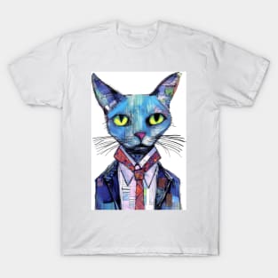 Abstract Cat 7 T-Shirt